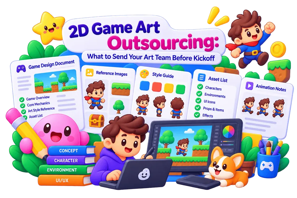 2D Game Art Outsourcing: What to Send Your Art Team Before Kickoff